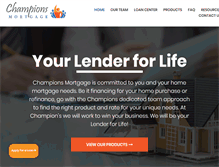 Tablet Screenshot of championsmortgage.com